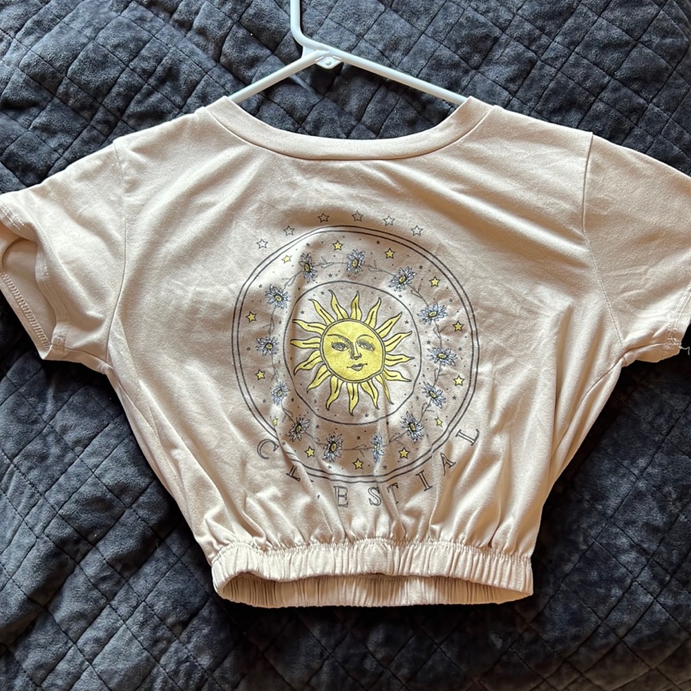 sun t-shirt for summer cropped